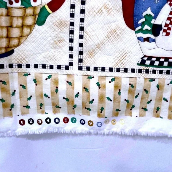 Vtg Debbie Mumm Mumms the Word Christmas Fabric Panel DIY Apron Oven Mitts Santa - Picture 16 of 16